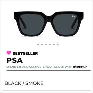 Quay PSA Sunglasses in Black Smoke